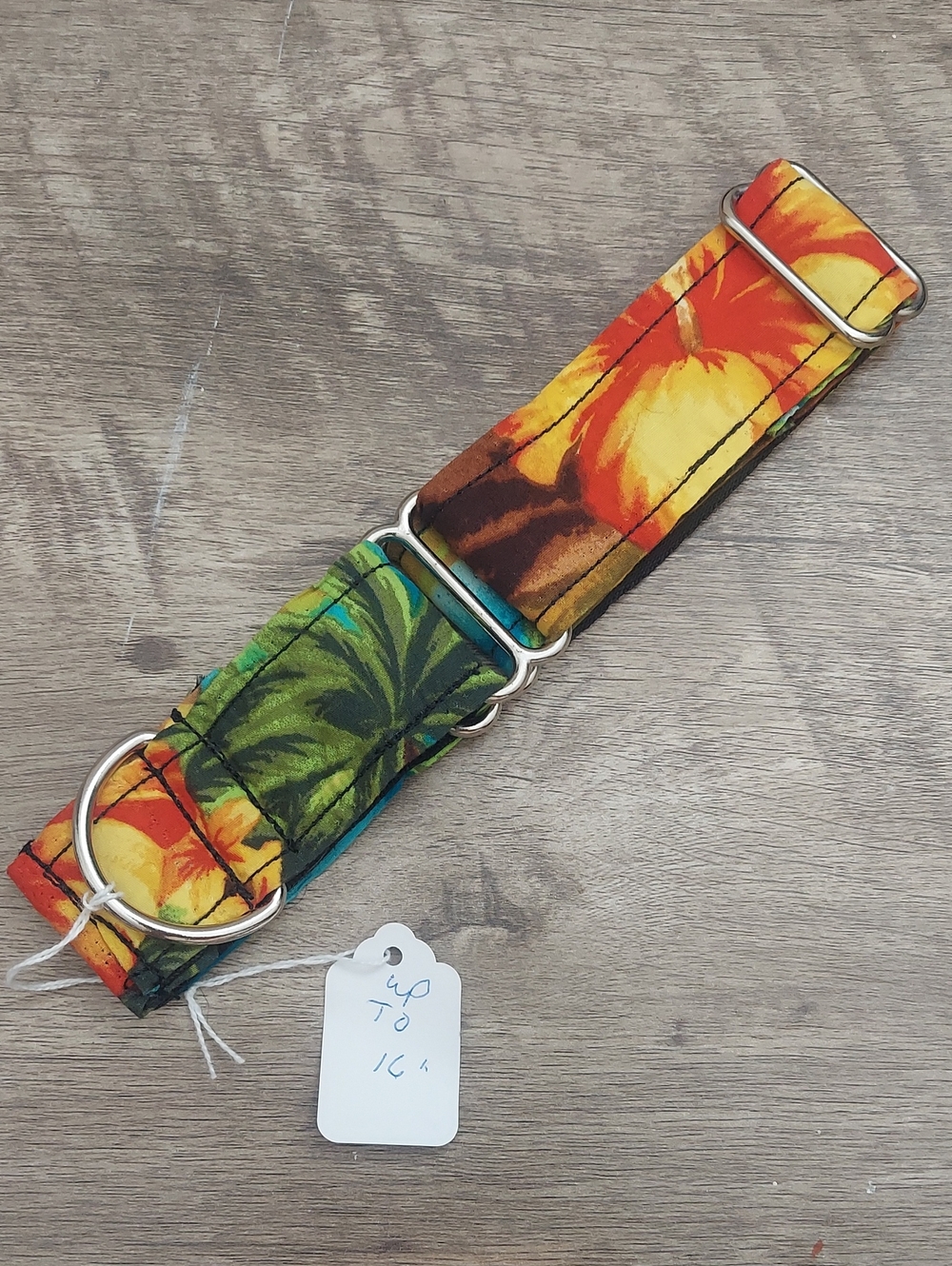Custom Martingale Dog Collar Hawaiian Tropical Hibiscus 1.5" Sighthound New